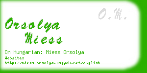 orsolya miess business card